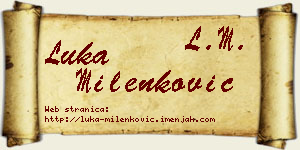 Luka Milenković vizit kartica
